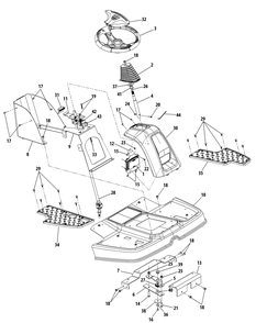 Part Location Diagram of 735-04125 MTD Footpad-frnt cut l